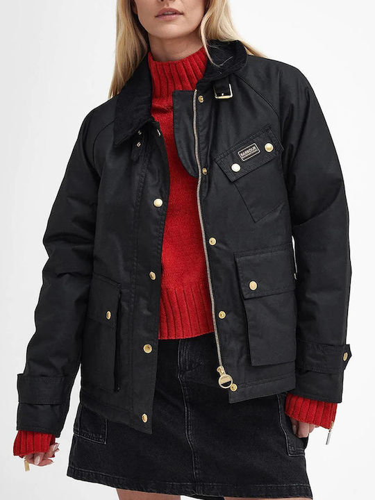 Barbour Scurt Jachetă de femei Puffer pentru iarnă Black