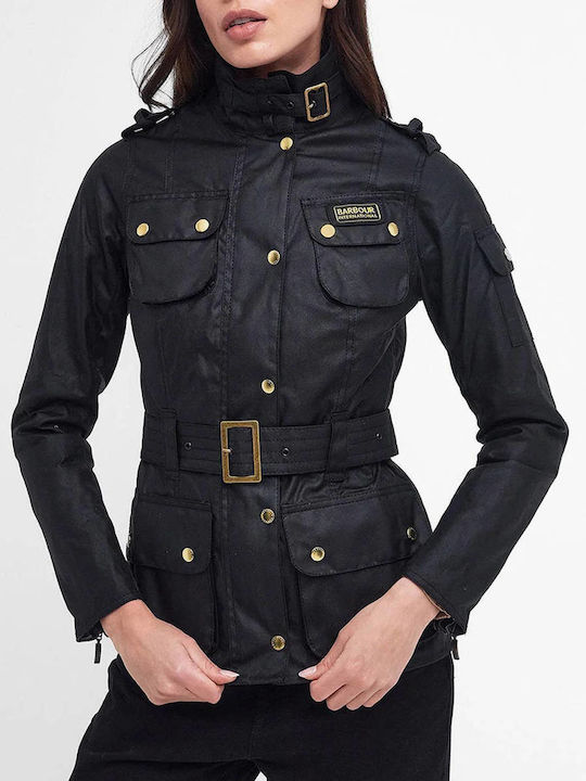 Barbour Scurt Jachetă de femei Puffer pentru iarnă Black