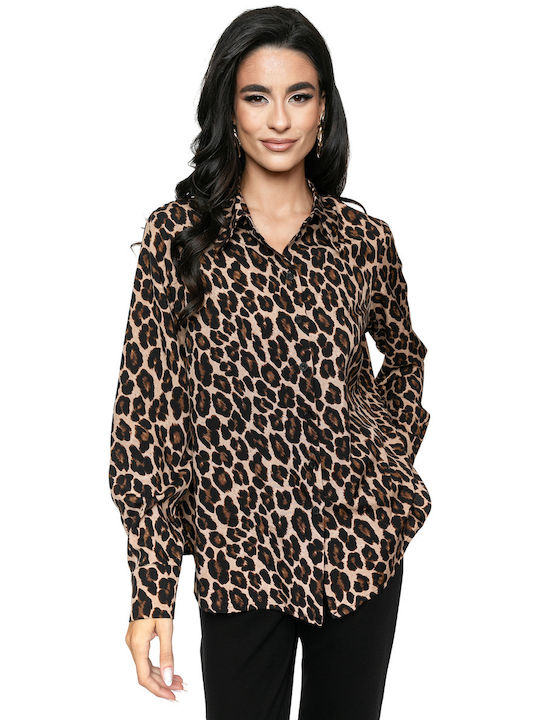 RichgirlBoudoir Women's Long Sleeve Shirt LEOPAR