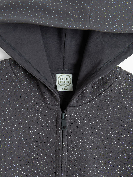 Cardigan pentru copii cu Glugă Negru