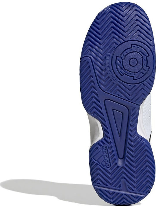 Court Stabil Jr Kids Sports Shoes Volleyball with Laces Cloud White / Core Black / Lucid Blue