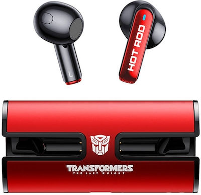 The Transformers TF-T02 In-ear Bluetooth Handsfree Căști cu Carcasă de Încărcare Roșα