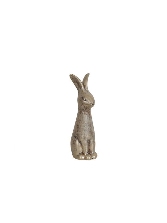 Romimex Decorative Figure Beige Ceramic Rabbit 13 X 40 X 15 Cm