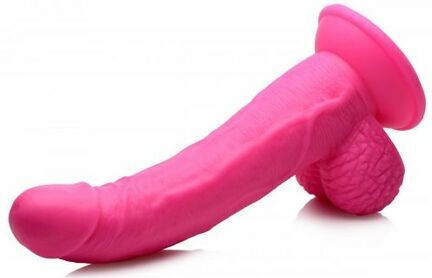 XR Dildo με Όρχεις και Βεντούζα Ροζ