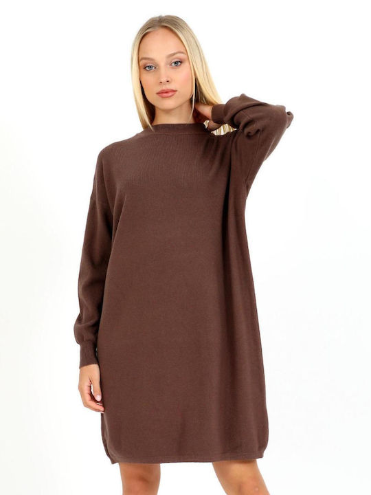 Doca Midi Kleid Coffee