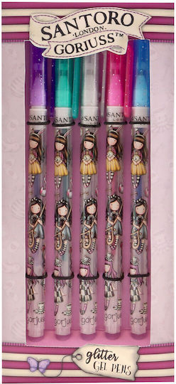 Santoro Cheshire Cat Στυλό Gel 5τμχ