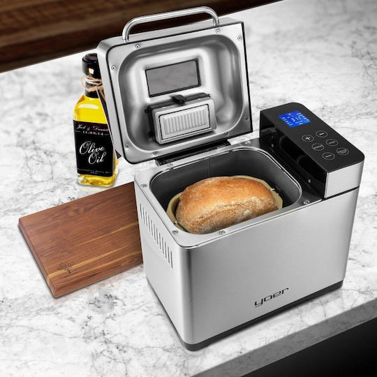 Yoer Brotbackautomat mit 710W Leistung und 1000gr Kapazität mit Programmen