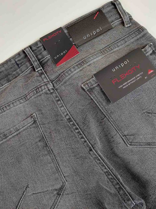 Ανδρικό Παντελόνι Τζιν Ελαστικό Slim Fit Γκρι