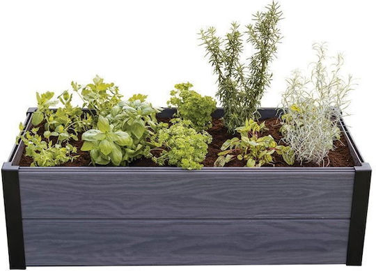 Keter Elevated Vegetable Garden Graphite Maple Trough 106 X 50 X 32cm