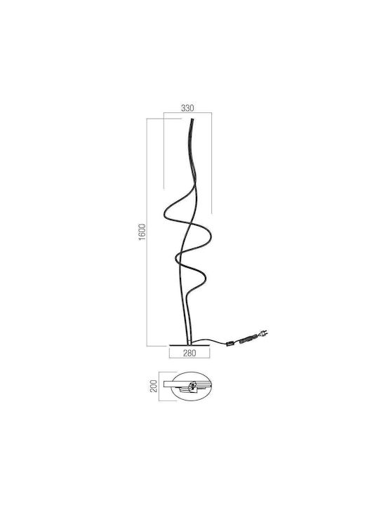 Redo Group LED Floor Lamp H160cm. with Warm White Light