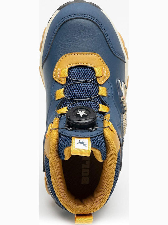 Kids Sneakers High with Scratch & Lights Blue