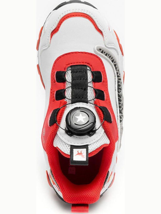 Kinder Sneakers mit Klettverschluss & Lichtern Weiß