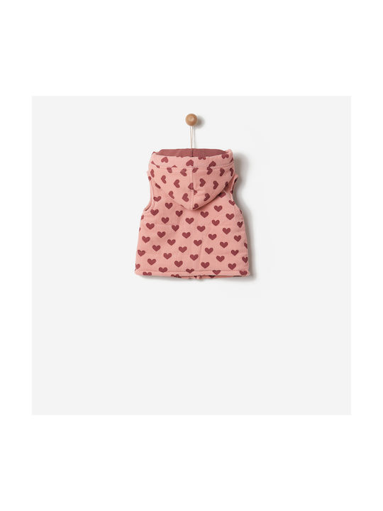 Yell Oh! Kids Casual Jacket Sleeveless with Hood Pink