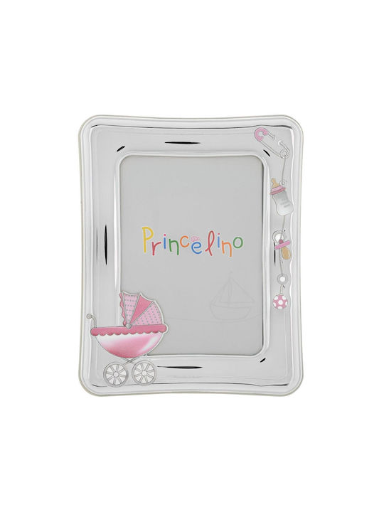 Themelidis Jewels Детска Рамка за снимки Silver Розов 9x13см