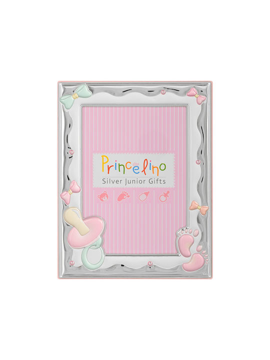 Themelidis Jewels Детска Рамка за снимки Silver Розов 9x13см