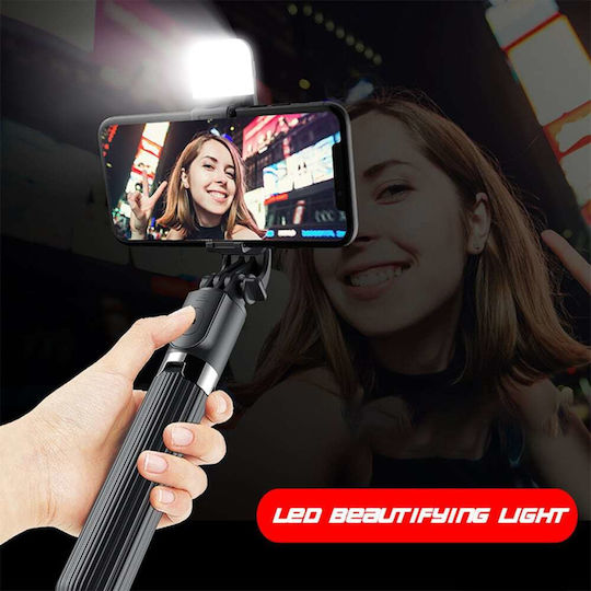 Techsuit Selfie Stick με Bluetooth Μαύρο