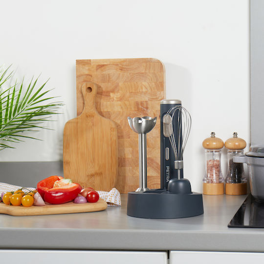 Petra Blender De Mână Cu Tijă Din Inox Gri