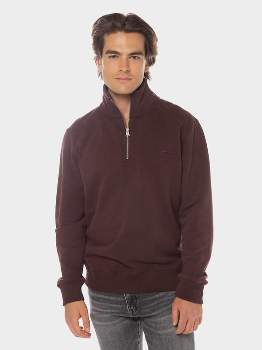 Superdry 'essential Men's Long Sleeve Blouse with Zipper Red