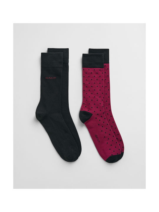 Gant Men's Solid Color Socks Burgundy 2Pack