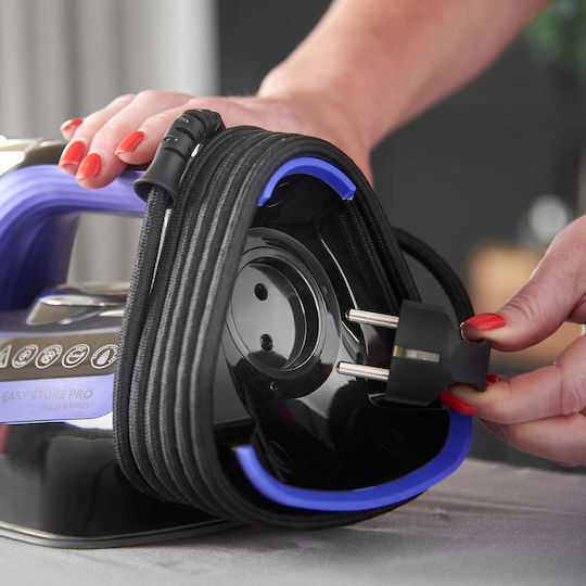 Russell Hobbs Easy Store Pro Plug & Wind Dampfbügeleisen 2400W mit Keramiksohle und kontinuierlicher Dampfabgabe 50g/min