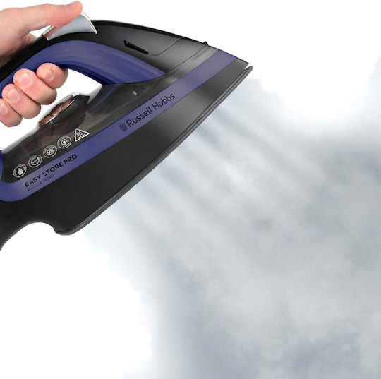Russell Hobbs Easy Store Pro Plug & Wind Dampfbügeleisen 2400W mit Keramiksohle und kontinuierlicher Dampfabgabe 50g/min