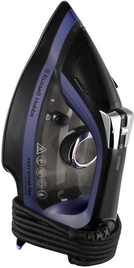 Russell Hobbs Easy Store Pro Plug & Wind Dampfbügeleisen 2400W mit Keramiksohle und kontinuierlicher Dampfabgabe 50g/min