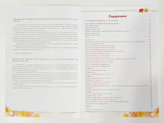 Matryoshka A2-b1. Basic Practical Course Of The Russian Language. Preparing For Tests. Textbook. Karavanova N. B.