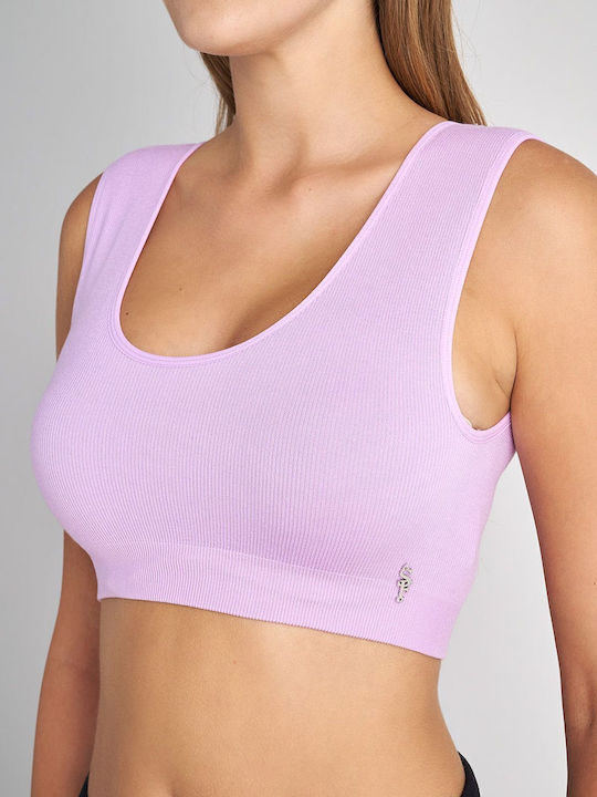 SugarFree Women's Crop Top with Straps Purple