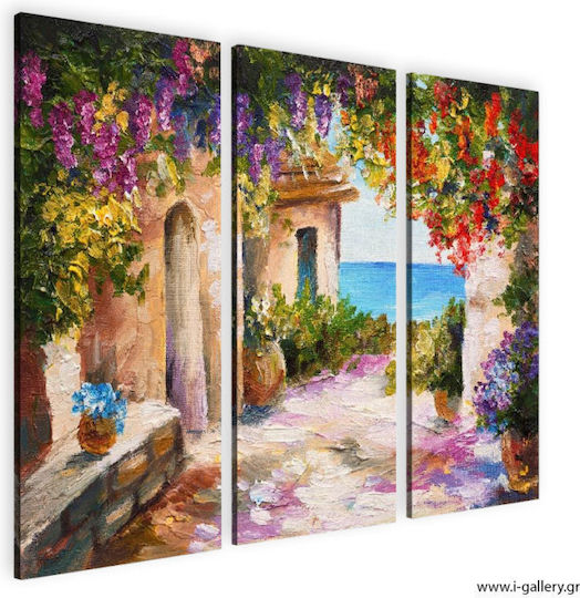 I-gallery Τρίπτυχος Πίνακας σε Καμβά 100x100cm