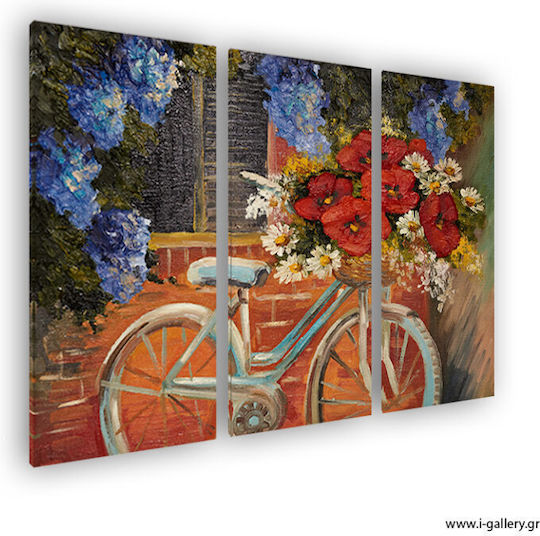 I-gallery Τρίπτυχος Πίνακας σε Καμβά 70x70cm