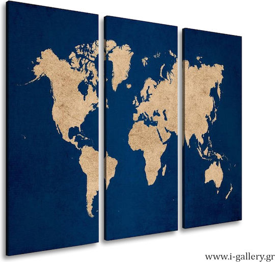 I-gallery Τρίπτυχος Πίνακας σε Καμβά 60x60cm