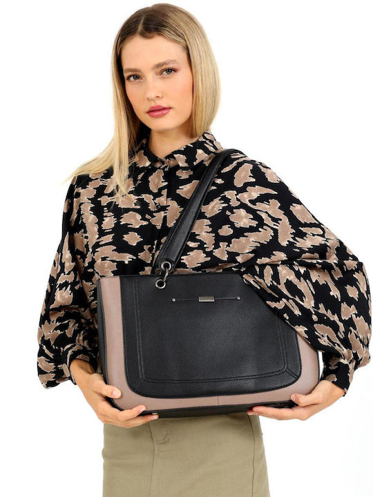 Doca Damen Tasche Schulter Schwarz