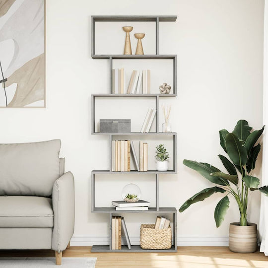 Bibliothek Grau 70x24x193cm
