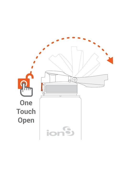 Ion8 Slim Water Bottle Plastic 600ml Green