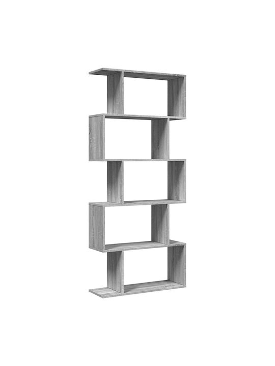 Grey Bookcase 70x24x161cm