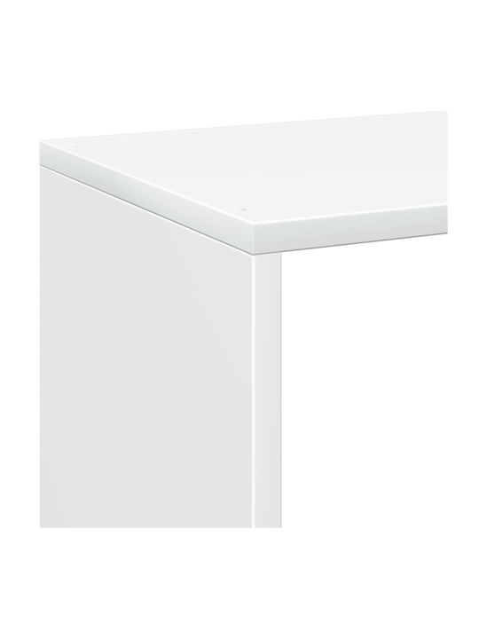 White Bookcase 69.5x29x137.5cm