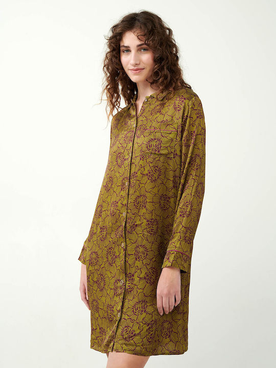 Vamp Winter Women's Nightdress Green Juliet