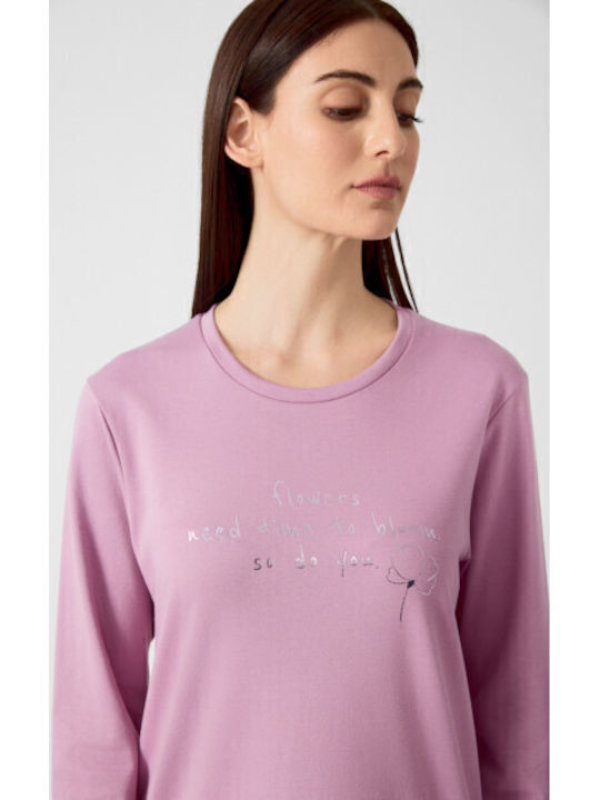 Minerva Winter Women's Pyjama Set Lilac, Purple Shadows Floral