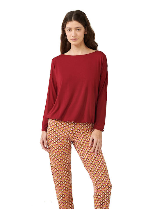 Vamp Winter Damen Pyjama-Set Vamp Red Chilli