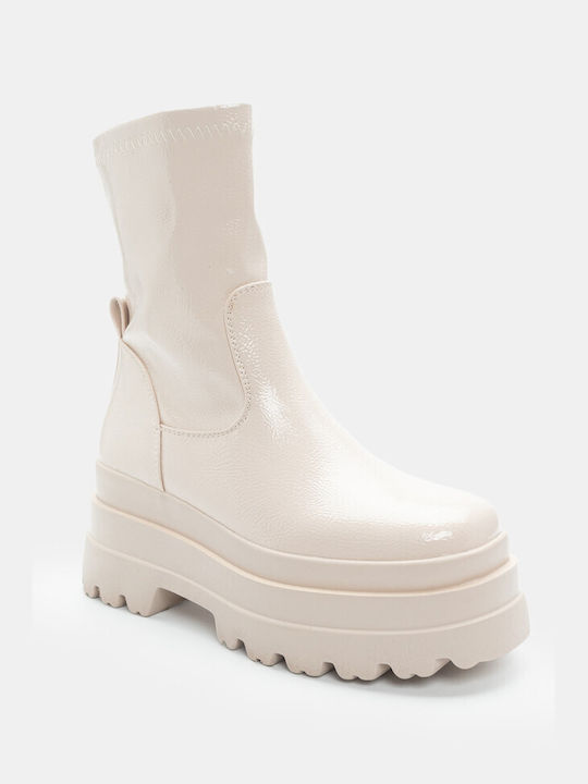 Luigi Damen Knöchelstiefel Beige