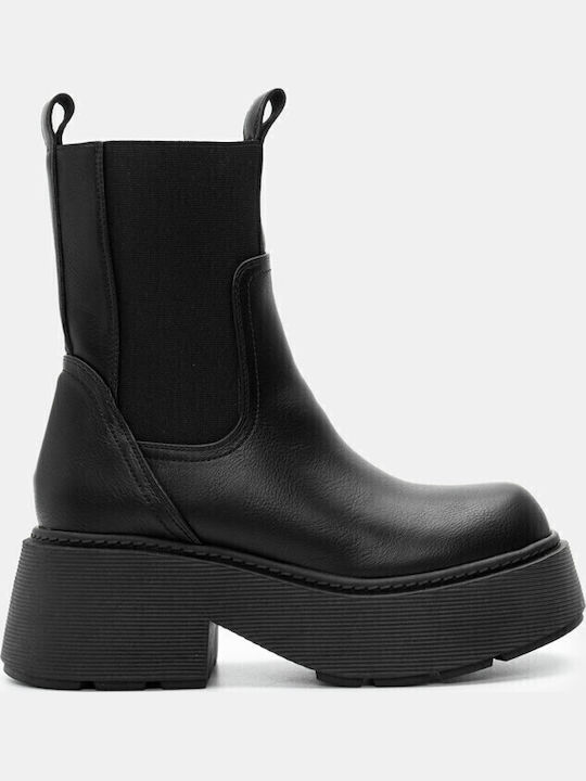 Wildleder Stiefeletten Damen Schwarz