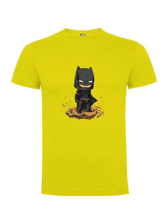 Gothic Batman Evolution T-shirt Batman Κίτρινο Βαμβακερό