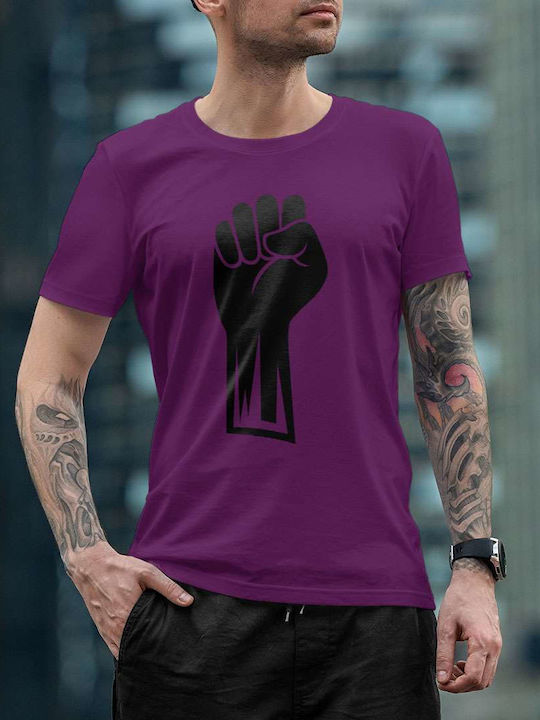 Silhouette Of Superman T-shirt Superman Purple Cotton