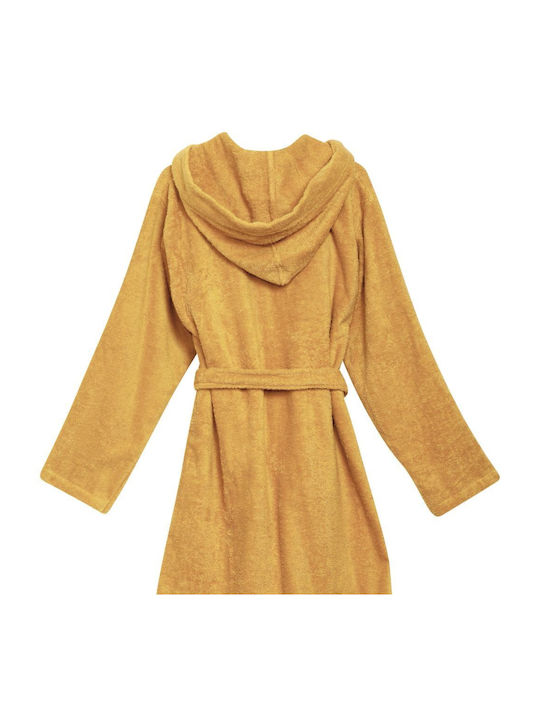 Das Home Kids Hooded Bathrobe Ochre