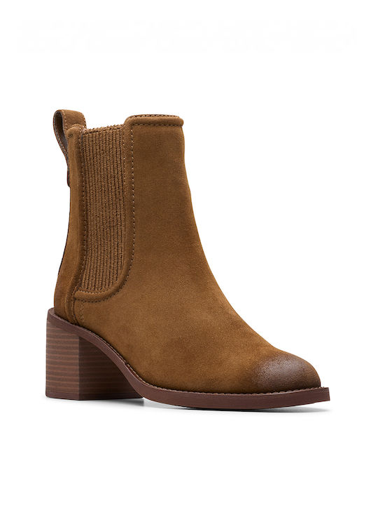 Clarks Suede Women's Ankle Boots Brown