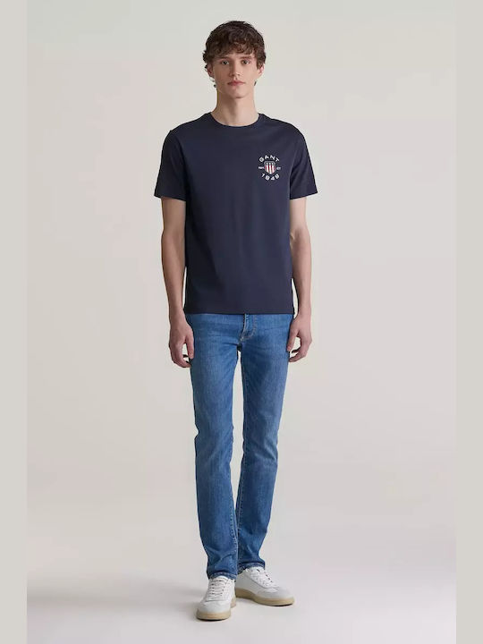 Gant T-shirt Bărbătesc cu Mânecă Scurtă BLUE