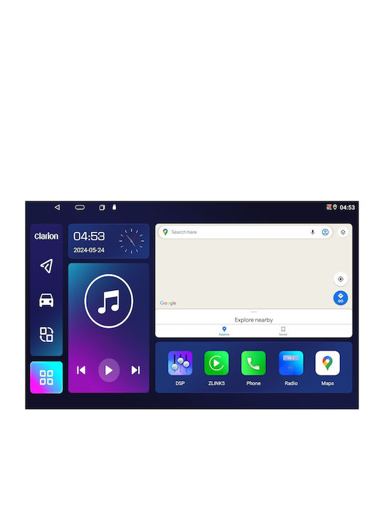 Clarion Auto-Audiosystem für Skoda Kamiq 2019 > (Bluetooth/USB/WiFi/GPS/Apple-Carplay/Android-Auto) mit Touchscreen 9"