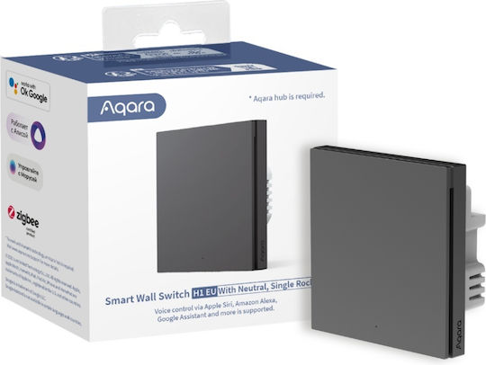 Aqara Intelligent Wall Switch H1 Neutral Wire Single Rocker Gray