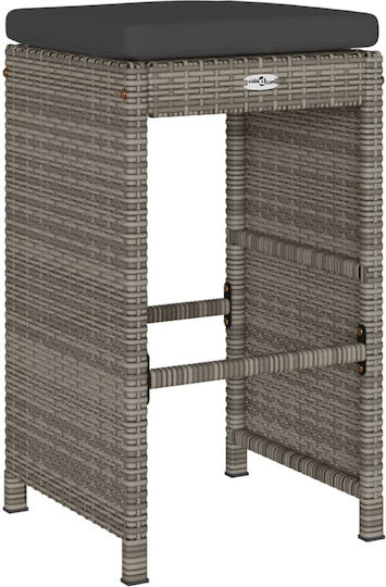Stool for Bar Outdoor Gray 40x40x76cm