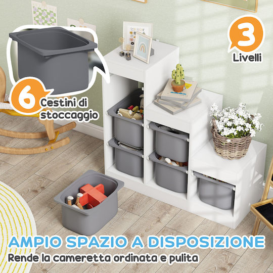 Aiyaplay Spielzeug Aufbewahrungssystem aus Kunststoff Gray 96x38.5x90cm 1Stück